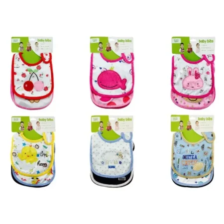 Baberos para beb?s 3 piezas dise?os surtidos