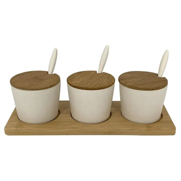 Juego de frascos con tapa 3 piezas