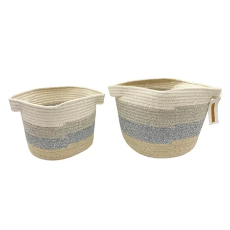 Cesta de rayas mediana