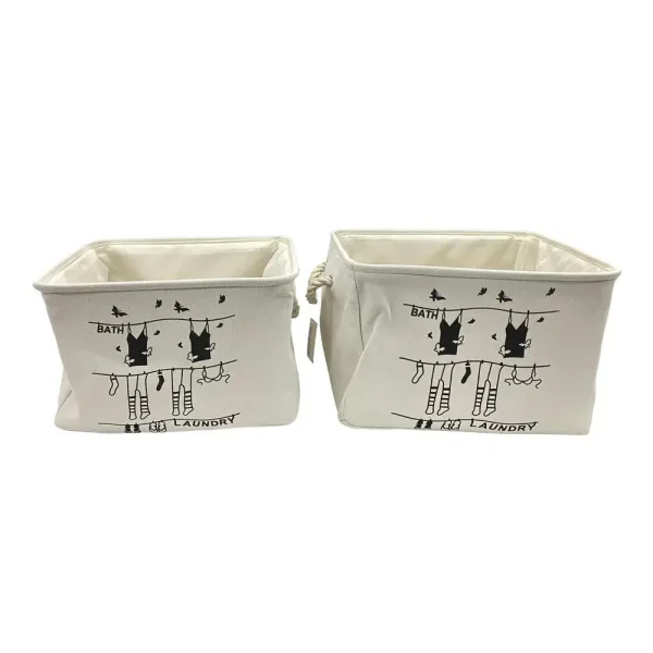 Cesta de ropa sucia estampada grande