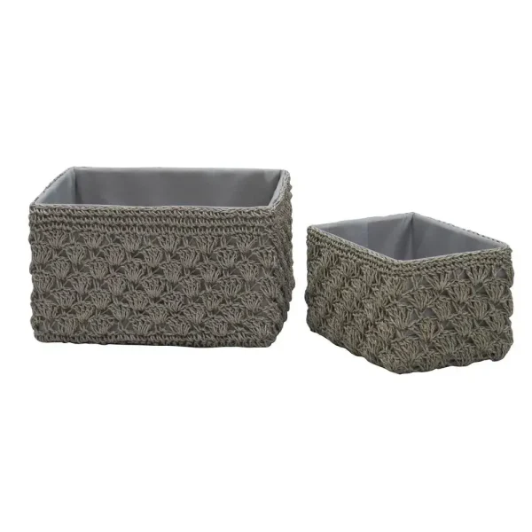 Juego de canastas 2piezas 30 x 24 x 18 cm