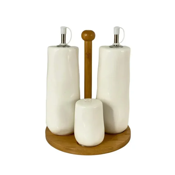 Juego vinagre, aceite, salero 4 piezas 4502ml 17,6 x 17,6 x 21 cm