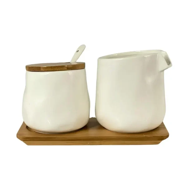 Juego azucarera/cremera 4 piezas 17,8 x 9 x 10 cm