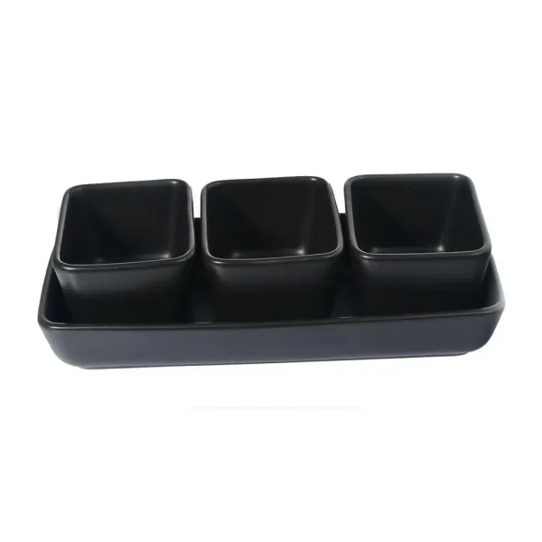 Juego de bowl y bandeja 4 piezas 24 x 11 x 4 cm