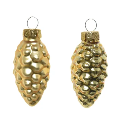 Set de 12 adornos para colgar de vidrio 2x4,5x4 cm