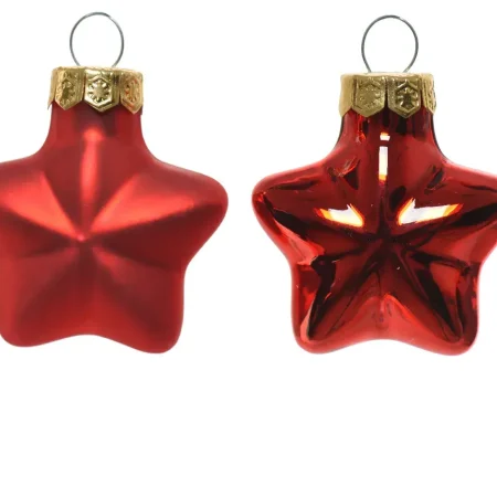 Set de 12 adornos para colgar de vidrio 2 x 4,5 x 4 cm