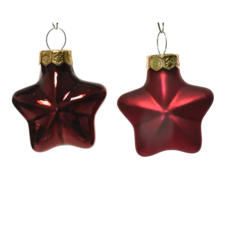 Set de 12 adornos para colgar de vidrio 2x4,5x4 cm