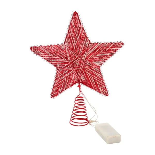 Tope de arbol con luz en forma de estrella 6,35x24,13x27,94cm