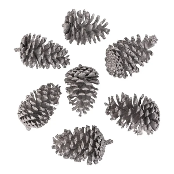 Juego de 7 piñas decorativas 7x7x12cm