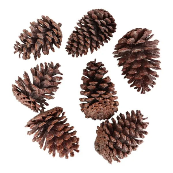 Juego de 7 piñas decorativas 7x7x12cm