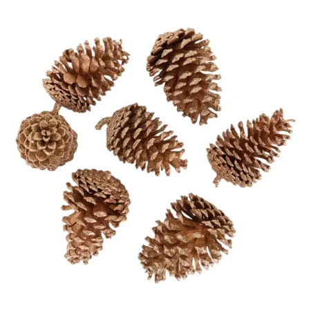 Juego de 7 piñas decorativas 7x7x12cm