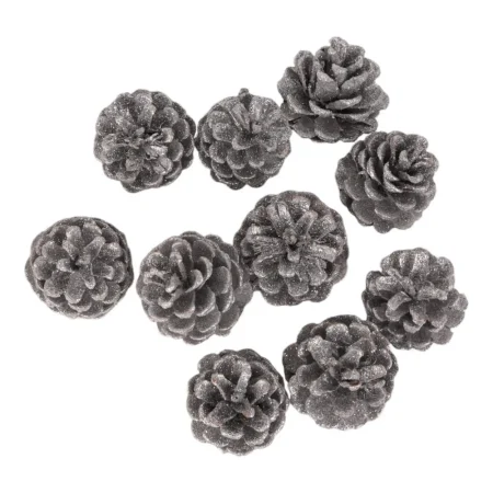 Juego de 10 piñas decorativas 4x4x6cm