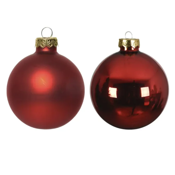 Set de 6 bambalinas de vidrio 8 cm