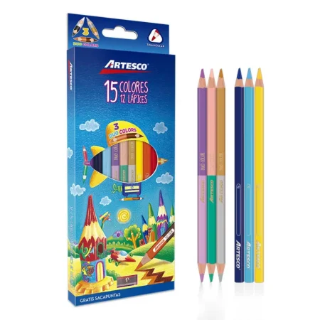 Caja de 15 colores duo