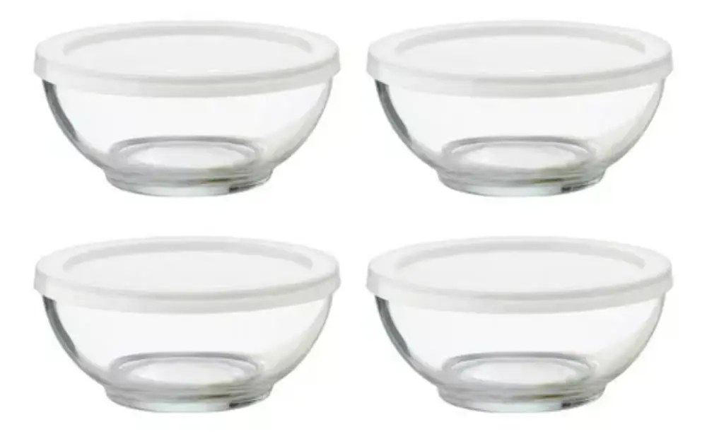 Juego tazones con tapas pl?sticas 8 piezas - Image 2