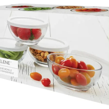 Juego tazones con tapas pl?sticas 8 piezas