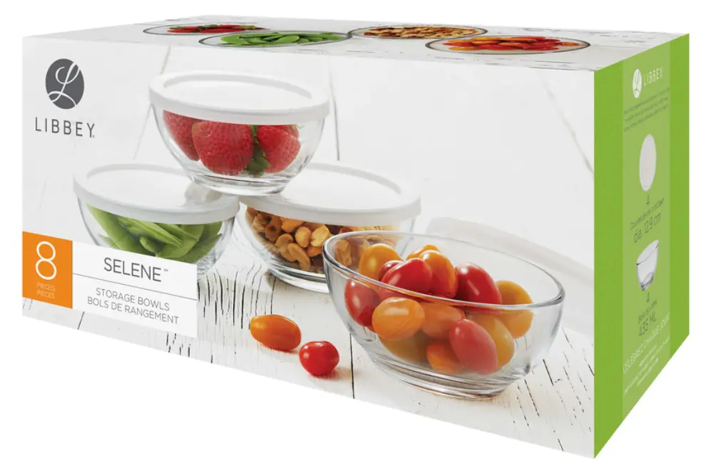 Juego tazones con tapas pl?sticas 8 piezas