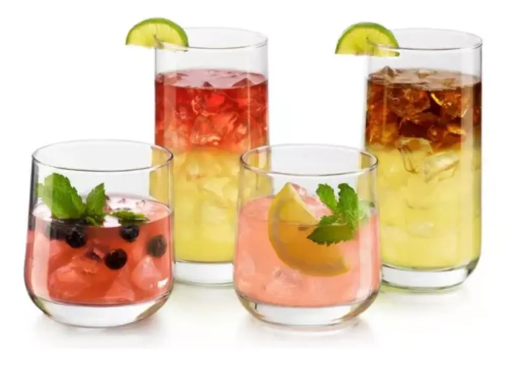 Juego de 8 vasos de vidrio 394 ml y 472 ml - Image 2