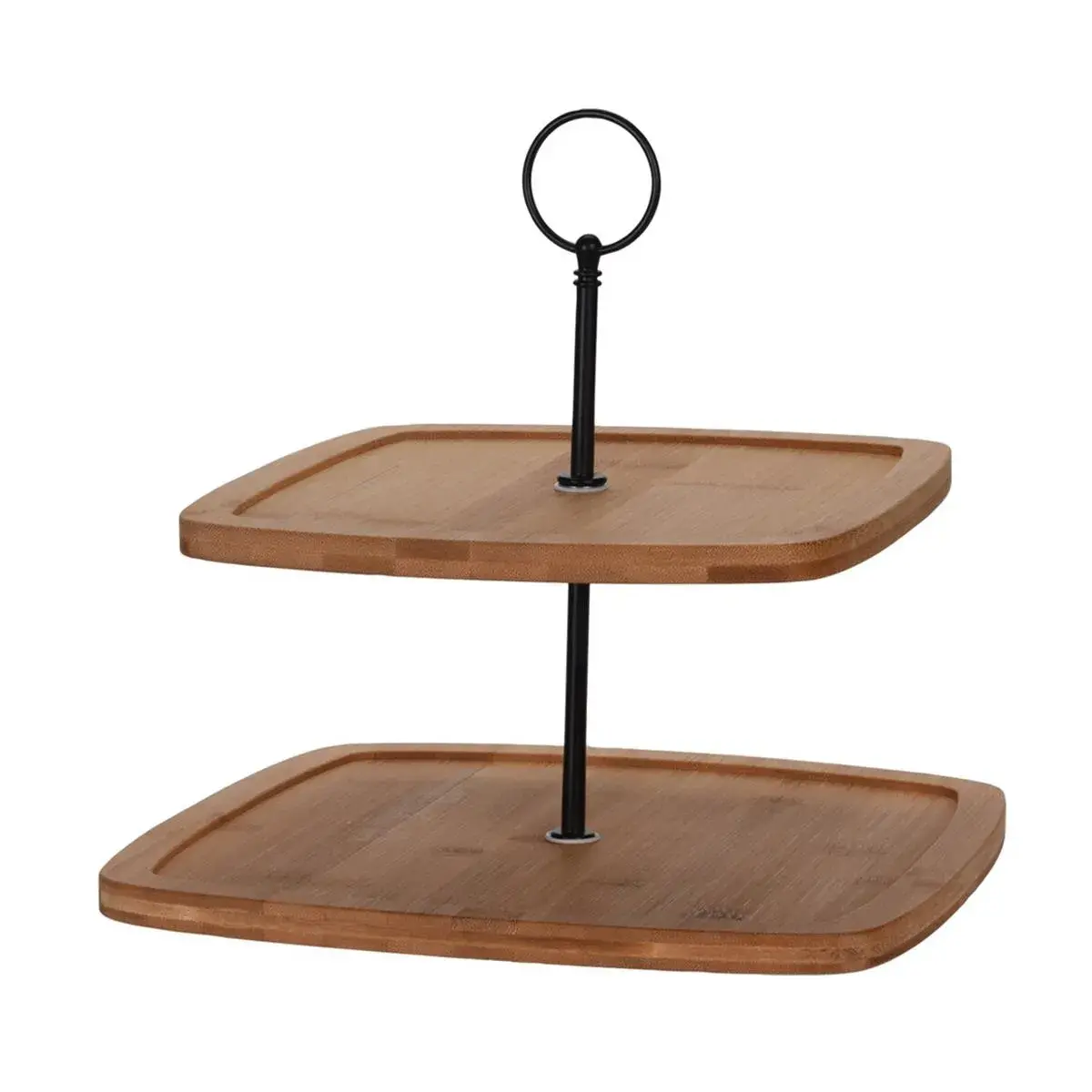 Bandeja para servir cuadrada de 2 niveles - Image 2