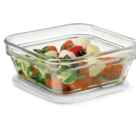 Contenedor de vidrio con tapa de plastico 730 ml