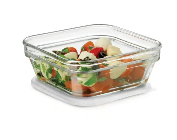 Contenedor de vidrio con tapa de plastico 730 ml