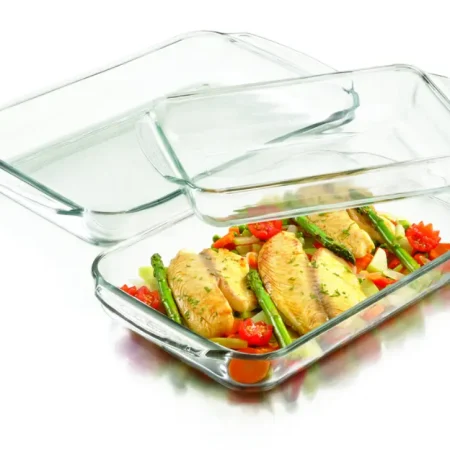 Juego de 3 bandejas de vidrio