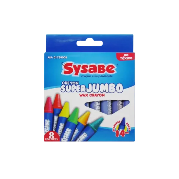 L?piz (crey?n) de cera superjumbo 8 colores