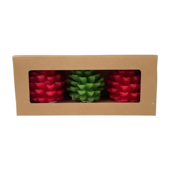 Juego de 3 velas 16,7x6,5x6,3cm