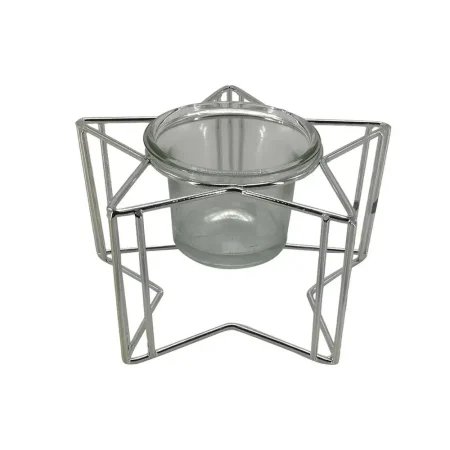 Porta vela dise?o estrella 12 x 12 x 6,55 cm
