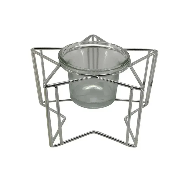 Porta vela dise?o estrella 12 x 12 x 6,55 cm
