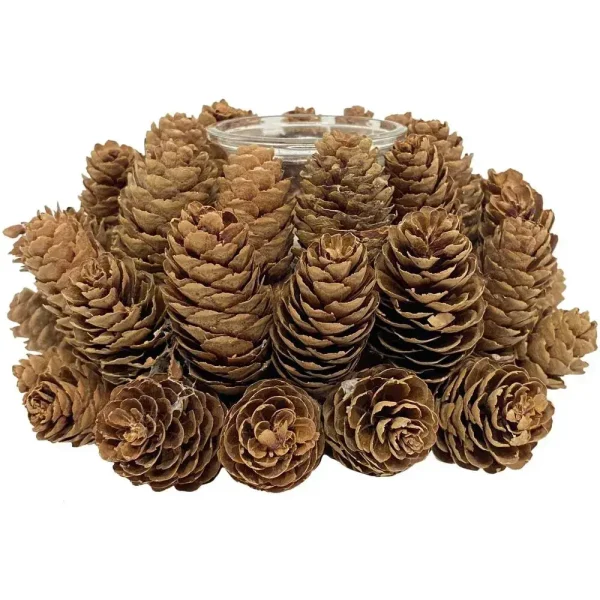 Porta vela diseño piña 17 x 17 x 8,5 cm