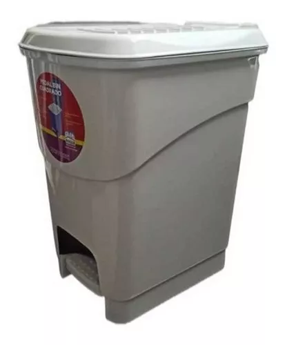 Papelera pedalbin cuadrada de 16 lts 26 x 25 x 41 cm