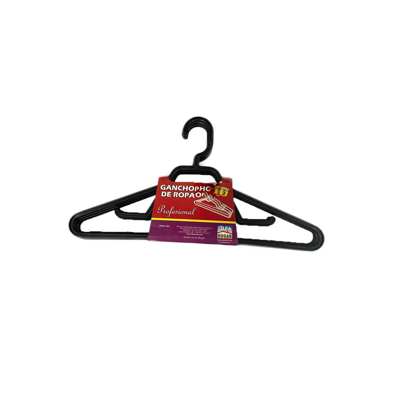 Set de 3 ganchos para ropa