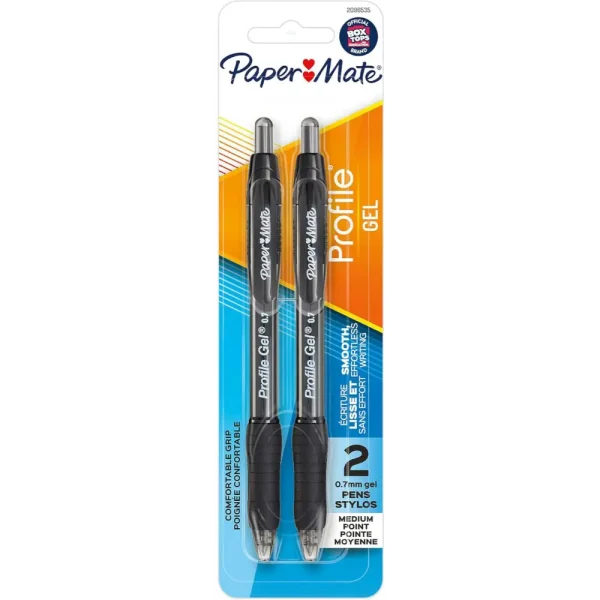 Pack de 2 bol?grafos de gel negro 0,7mm