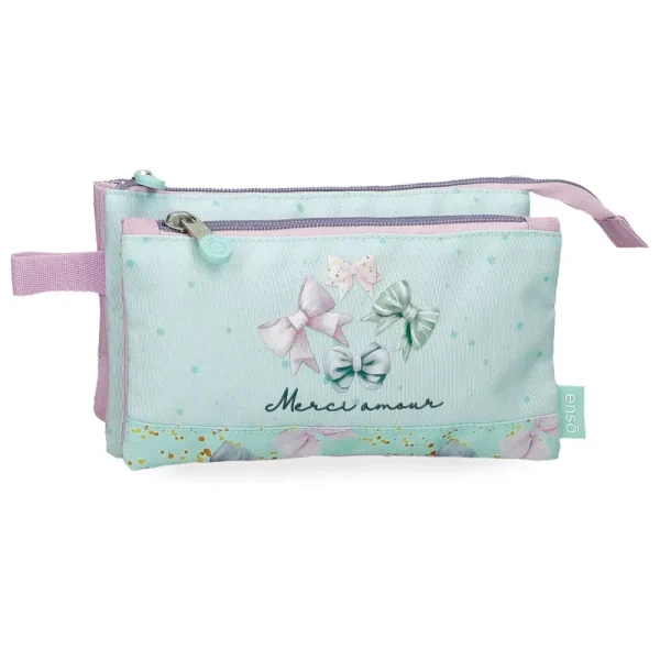 Cartuchera tipo sobre 3 compartimientos Merci amour
