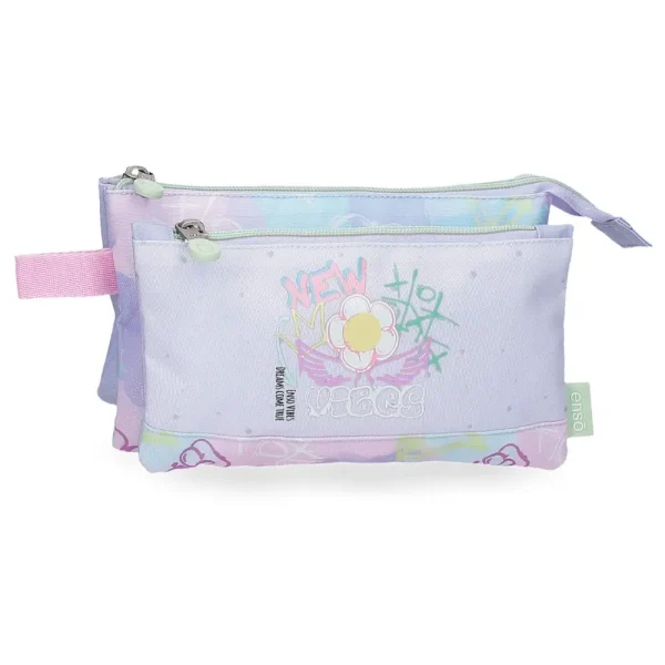 Cartuchera tipo sobre 3 compartimientos New vibes