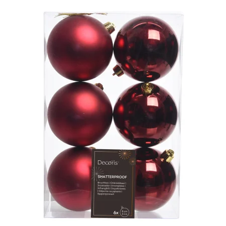 Bambalina de plástico mixtas brillante y mate Set de 6  8 cm