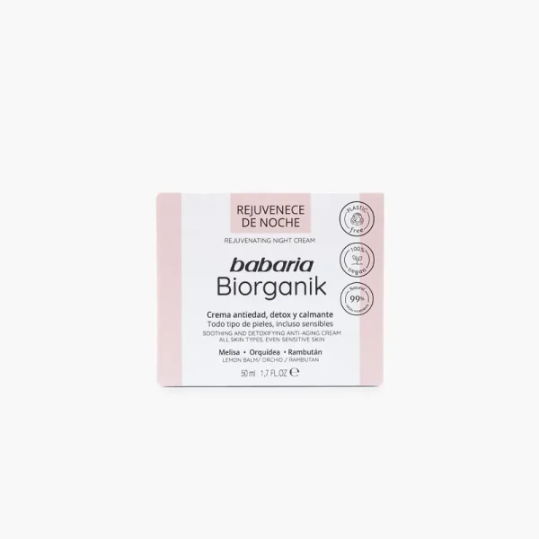 Crema facial rejuvenecedora de noche bio vegan libre pl?stico