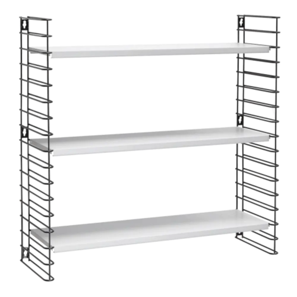 Biblioteca de 3 niveles negro