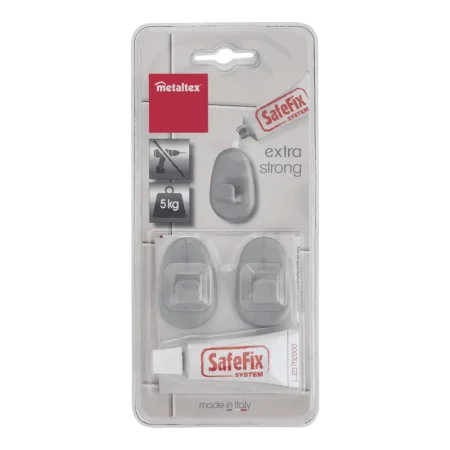 Juego de 2 ganchos + pegamento