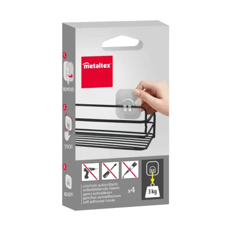 Juego de 4 ganchos adhesivos