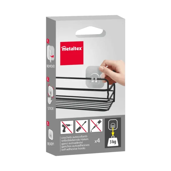 Juego de 4 ganchos adhesivos