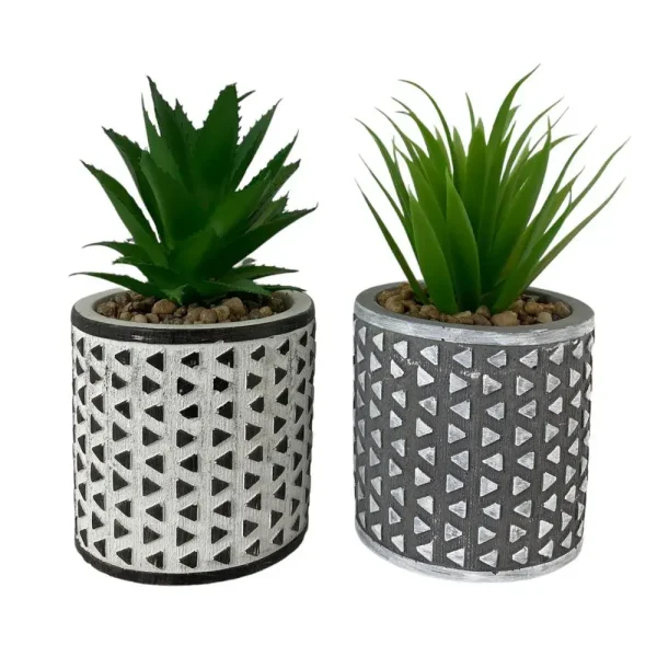 Juego de planta decorativa 2piezas 10 x 10 x 16 cm
