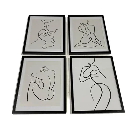 Juego de 4 cuadros 32 x 2 x 42 cm