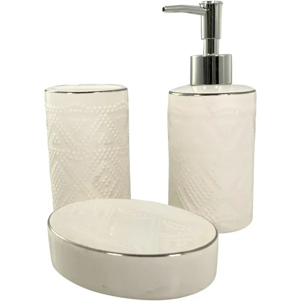 Juego de ba?o 3 piezas 21,5 x 19,5 x 7,5 cm