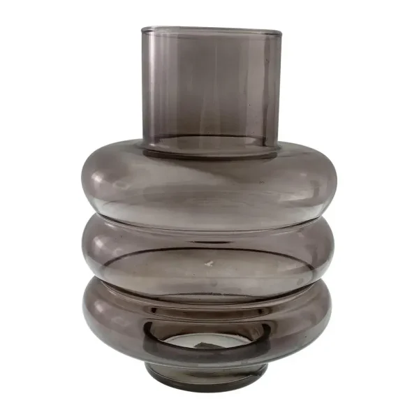 Florero gris 17 x 17 x 24cm