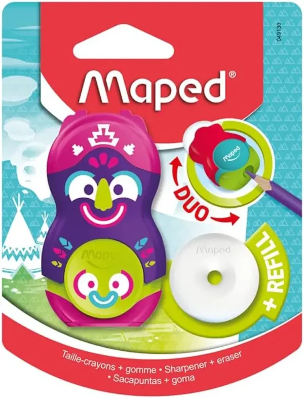 Sacapuntas con borra loopy fancy en blister