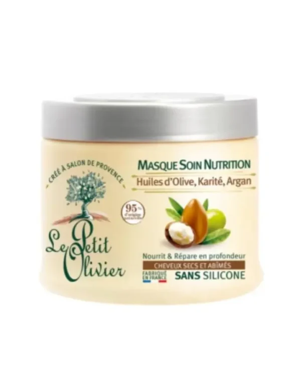 Mascarilla capilar nutritiva con aceite de oliva, argan y karite para cabello seco 330 ml