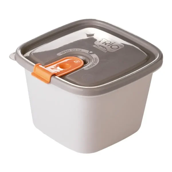 Recipiente trio cuadrado capacidad: 800 ml dimensiones: 14 x 13 cm