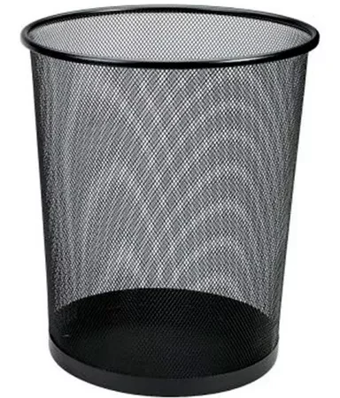 Papelera met?lica redonda